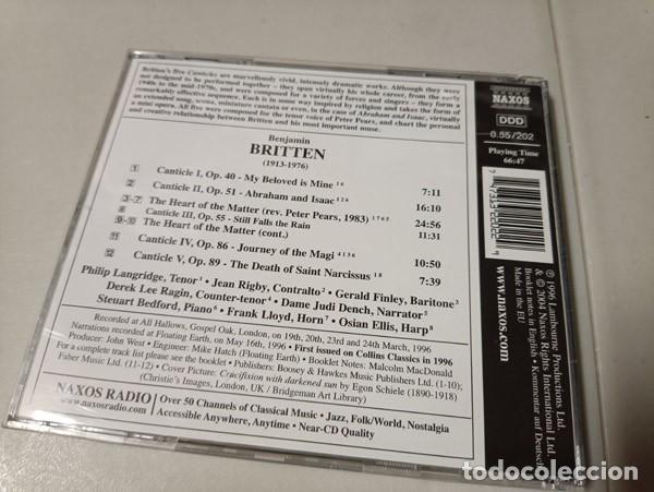 CDs de m&uacute;sica: BENJAMIN BRITTEN - CANTICLES I - V (NAXOS) - Foto 2