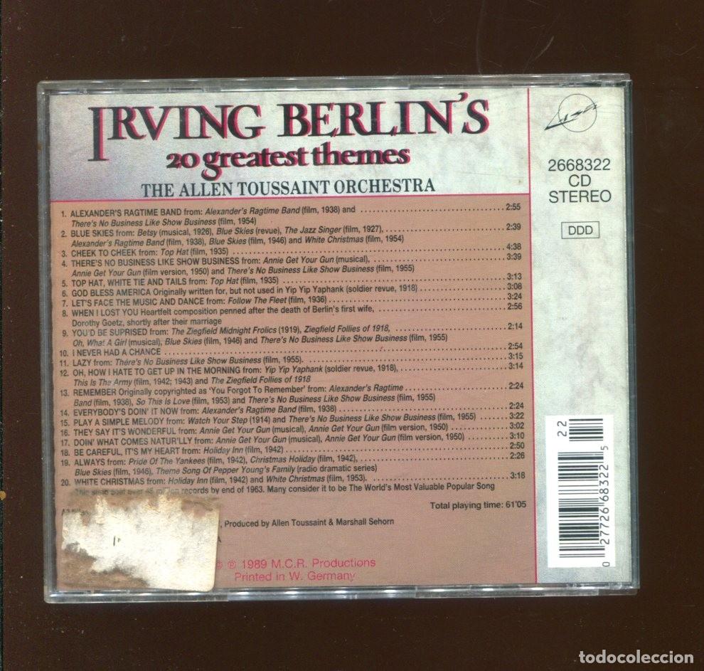 CDs de m&uacute;sica: irving berlinss 20 greatest themes. cd - Foto 2