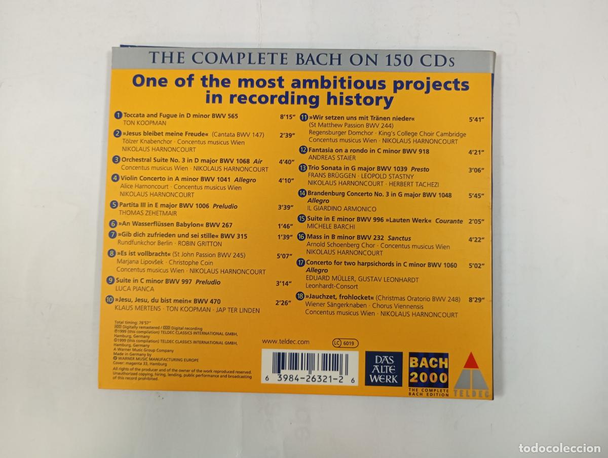 CDs de m&uacute;sica: BACH 200. THE COMPLETE BACH EDITION. SAMPLER. CD. TDKCD107 - Foto 3