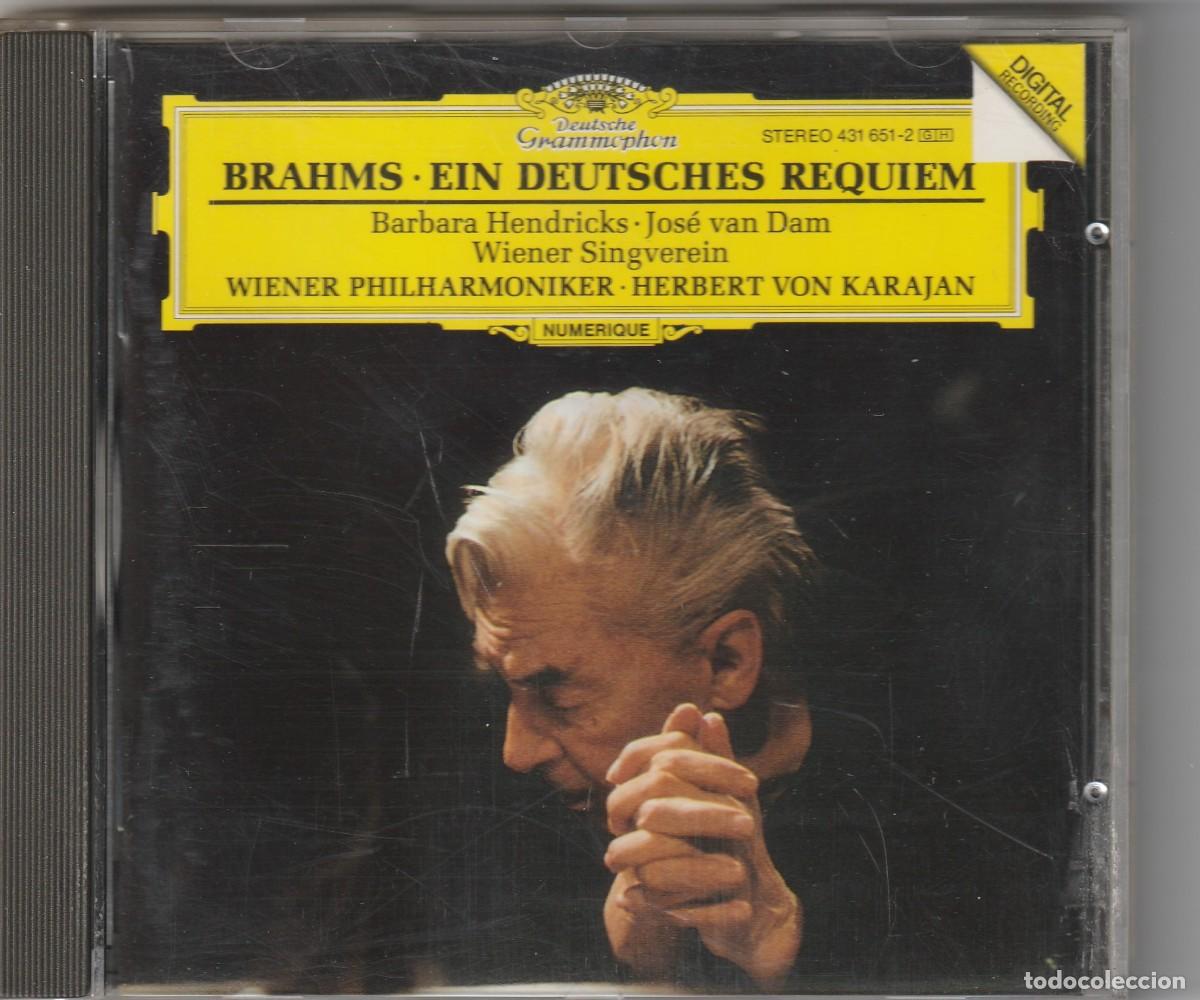 CDs de m&uacute;sica: BRAHMS - EIN DEUTSCHES REQUIEM (CD DGG) KARAJAN - Foto 1
