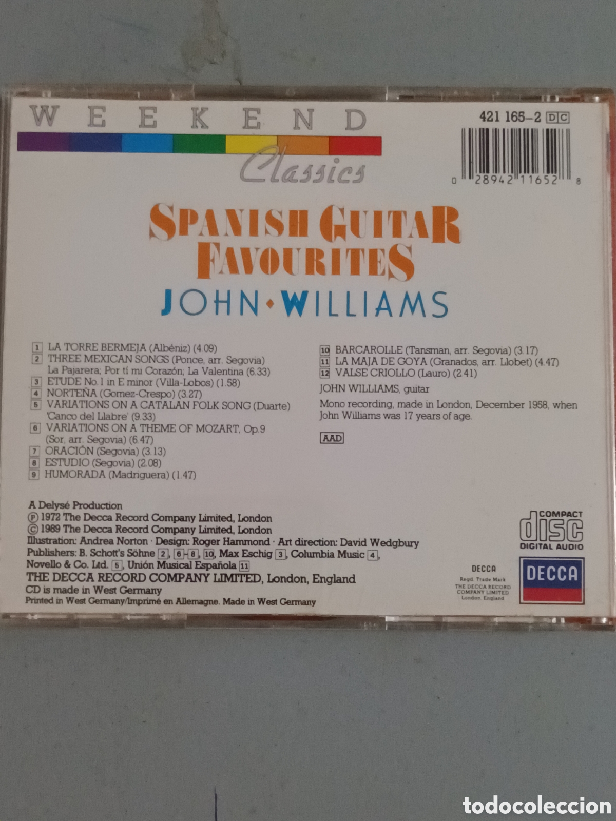 CDs de m&uacute;sica: John Williams the guitar spanish - Foto 2