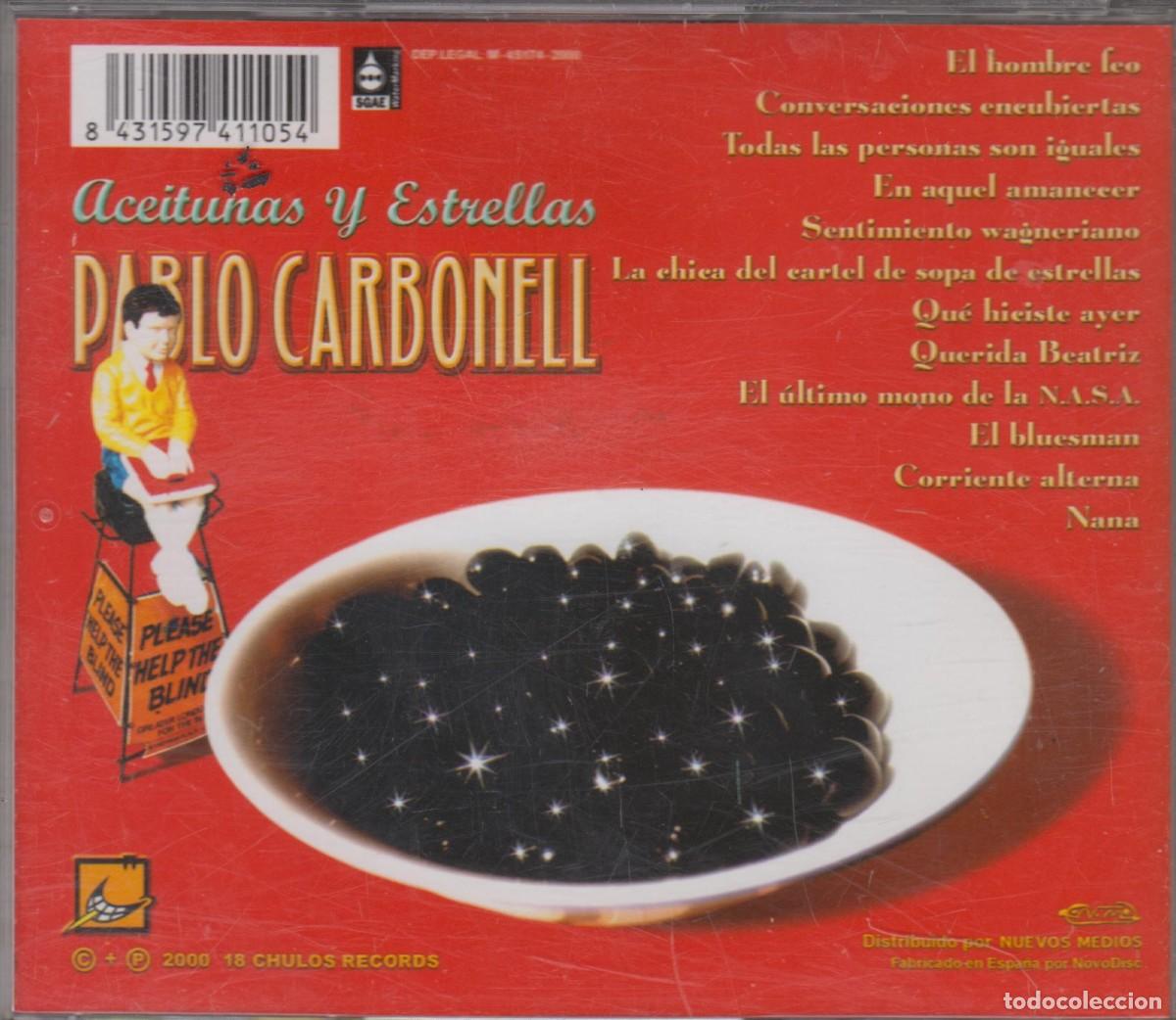 CDs de m&uacute;sica: Pablo Carbonell cd Aceitunas y estrellas 2000 - Foto 2