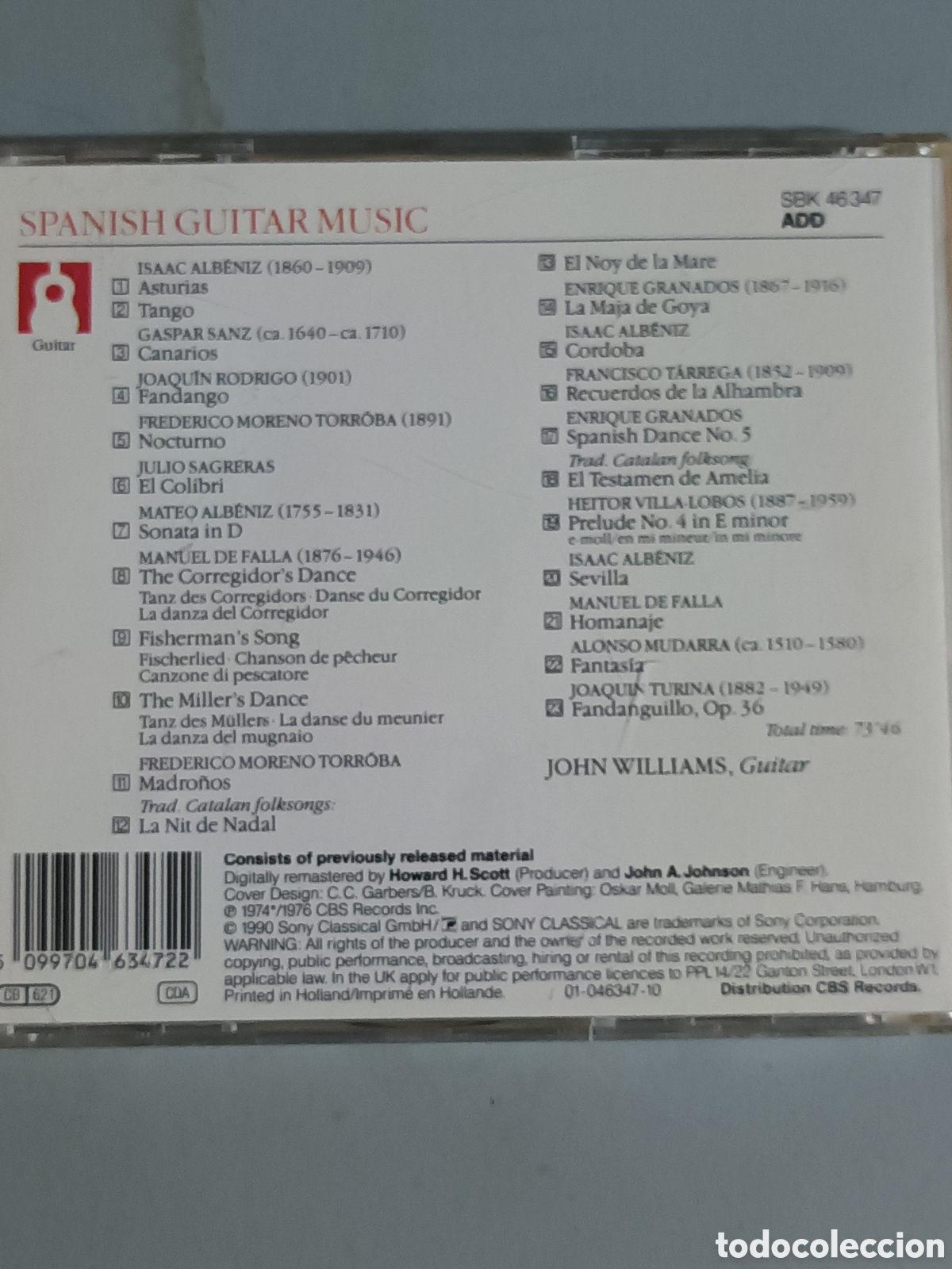 CDs de m&uacute;sica: Jonh williams spanish guitar music - Foto 2