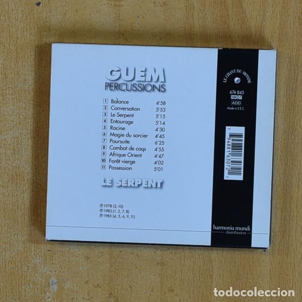 CDs de m&uacute;sica: GUEM PERCUSSIONS - LE SERPENT - CD - Foto 2