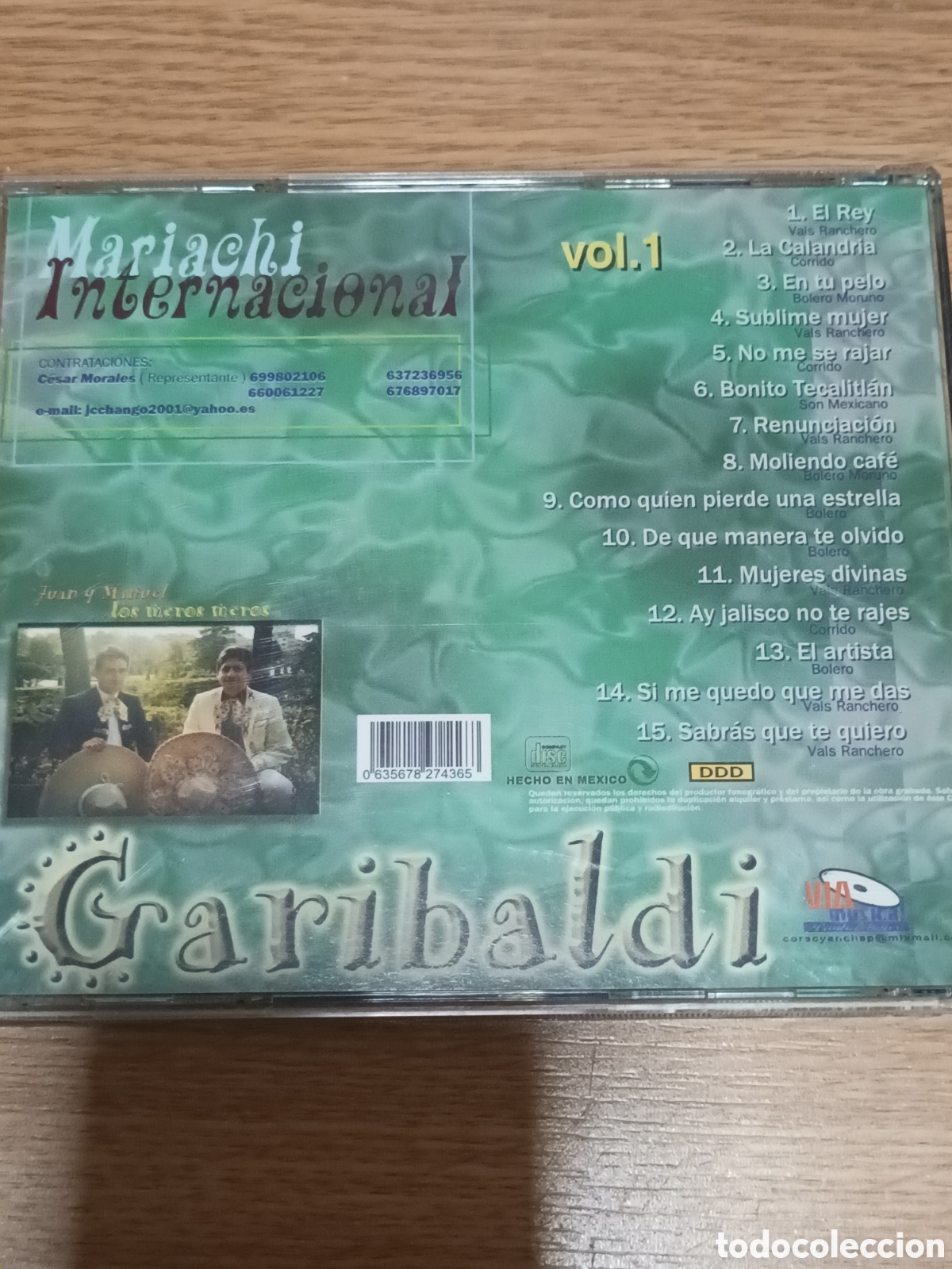 CDs de m&uacute;sica: Mariachi internacional vol 1 - Foto 2