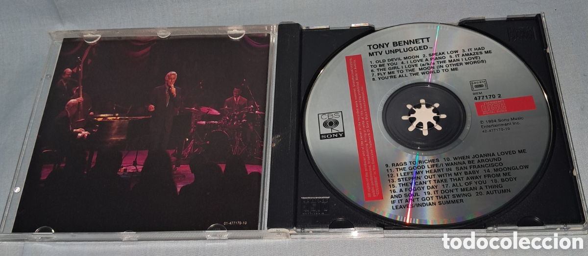 CDs de m&uacute;sica: CD TONY BENNETT, UNPLUGGED, 1994 - Foto 2