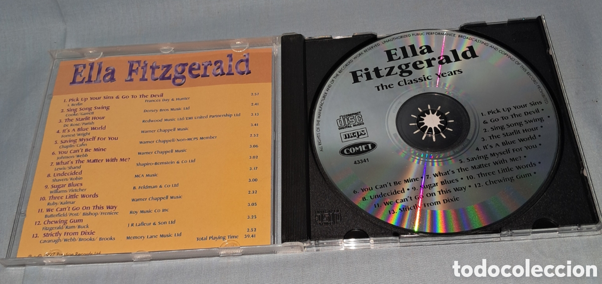 CDs de m&uacute;sica: CD ELLA FITZGERALD, THE CLASSICS YEARS, 1997 COMET - Foto 2
