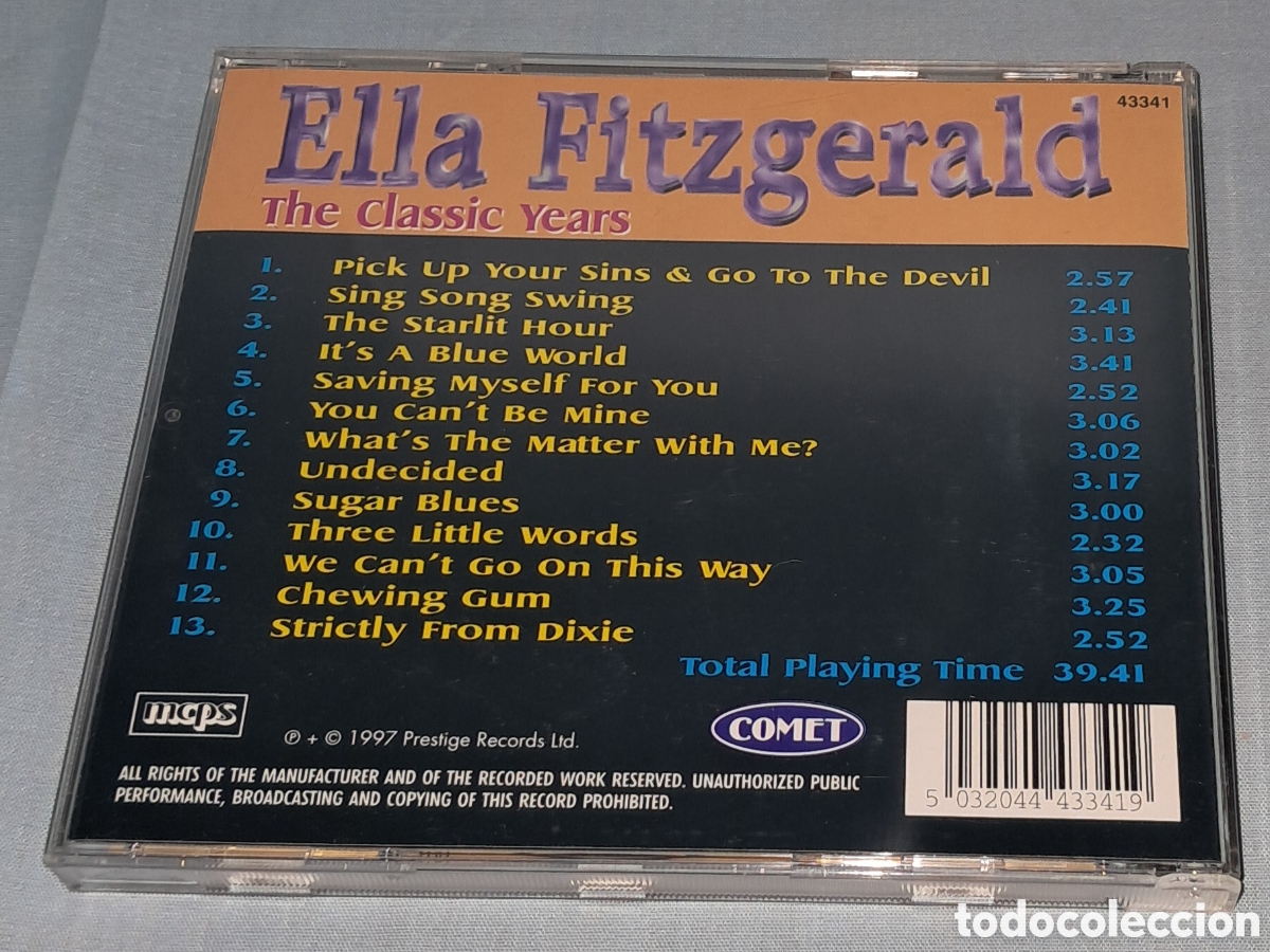 CDs de m&uacute;sica: CD ELLA FITZGERALD, THE CLASSICS YEARS, 1997 COMET - Foto 3