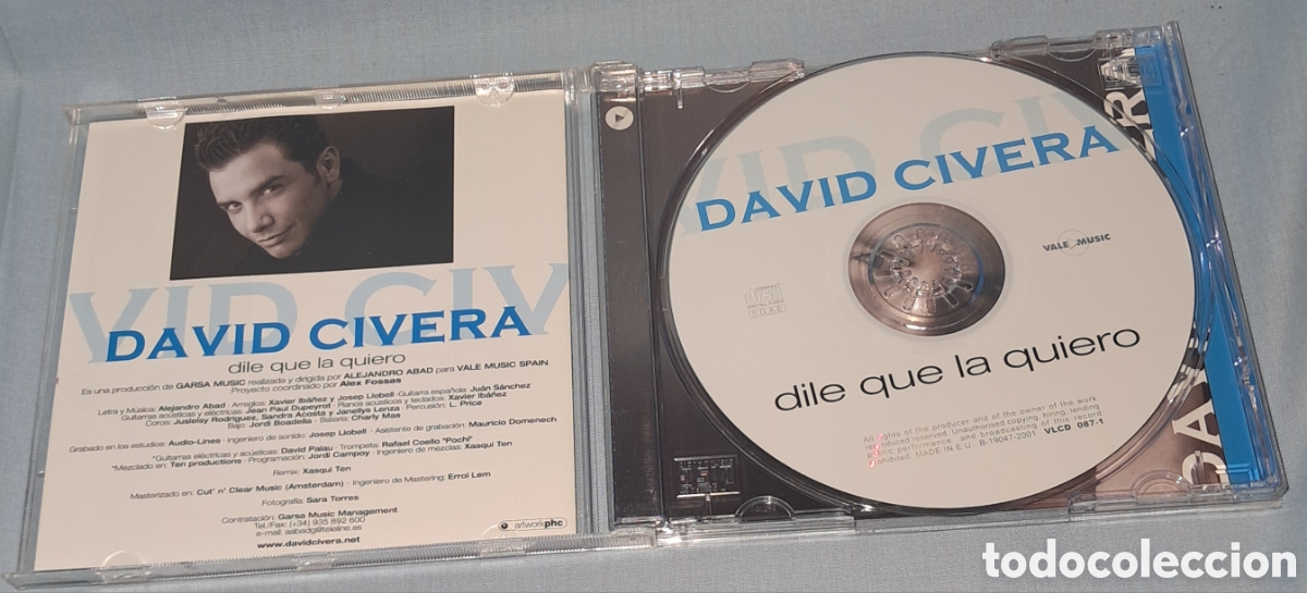 CDs de m&uacute;sica: CD DAVID CIVERA, DILE QUE LA QUIERO - Foto 2