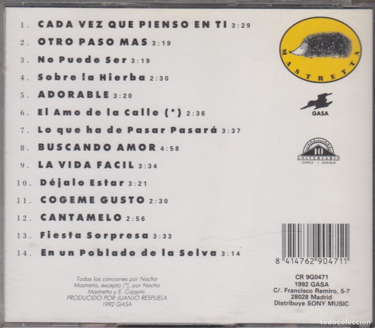 CDs de m&uacute;sica: Nacho Mastretta cd La Vida F&aacute;cil 1992 - Foto 2