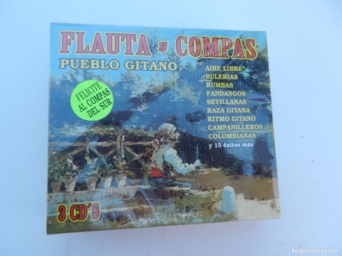 CDs de m&uacute;sica: FLAUTA Y COMPAS PUEBLO GITANO - 3CD,S PRECINTADOS - Foto 1