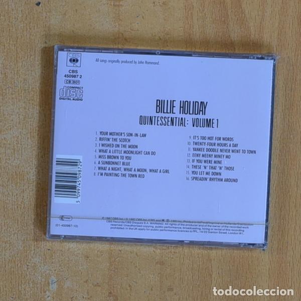 CDs de m&uacute;sica: BILLIE HOLIDAY - QUINTESSENTIAL VOLUME 1 - CD - Foto 2