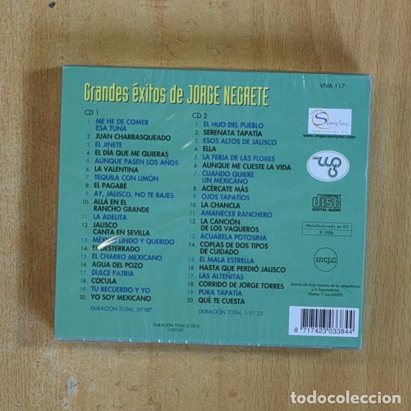 CDs de m&uacute;sica: JORGE NEGRETE - GRANDES EXITOS DE JORGE NEGRETE - CD - Foto 2