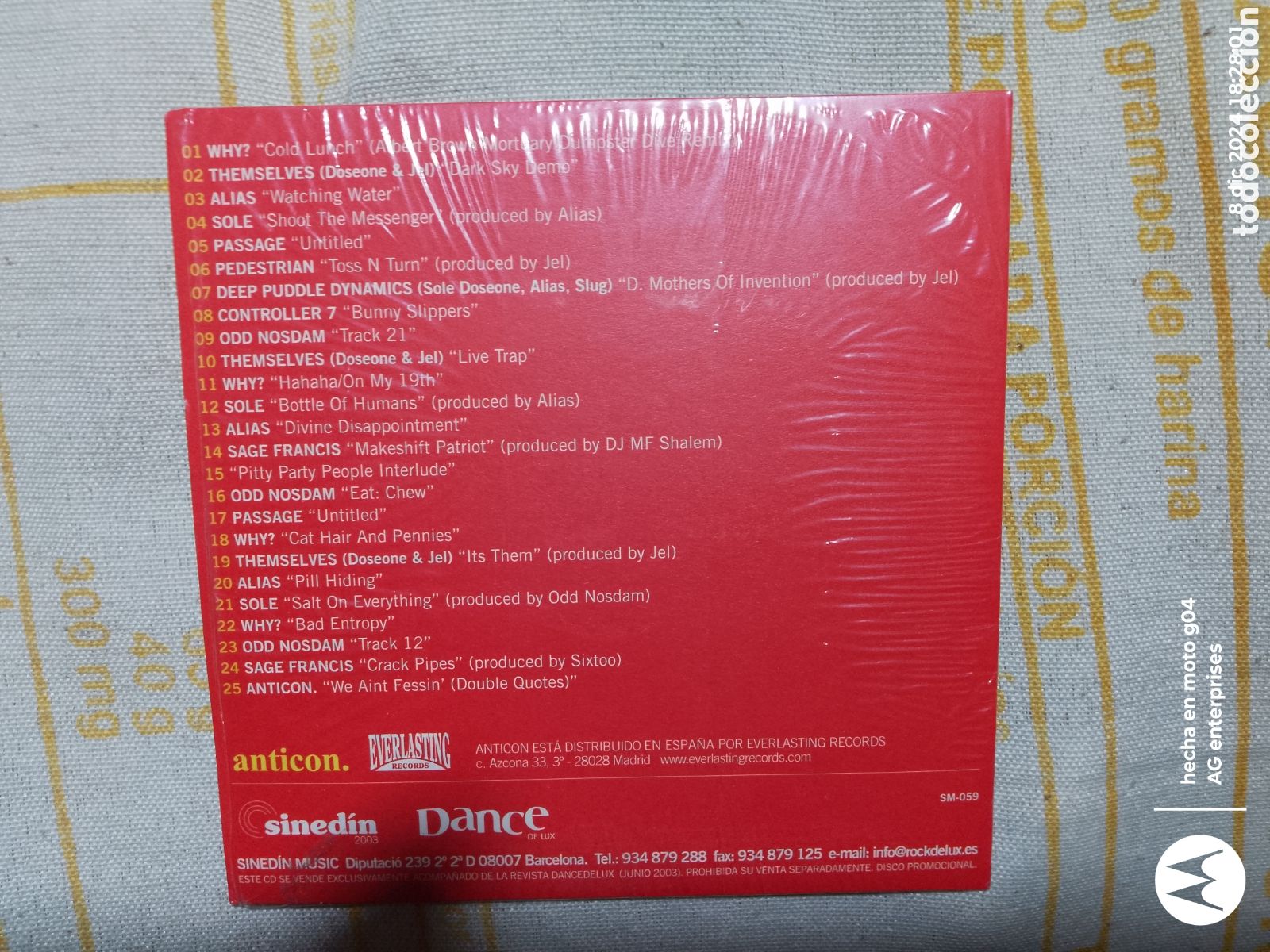 CDs de m&uacute;sica: ANTICON . DANCEDELUXE . Why? &ndash; Albert BroTHERS , Themselves , SOLE ... - Foto 2
