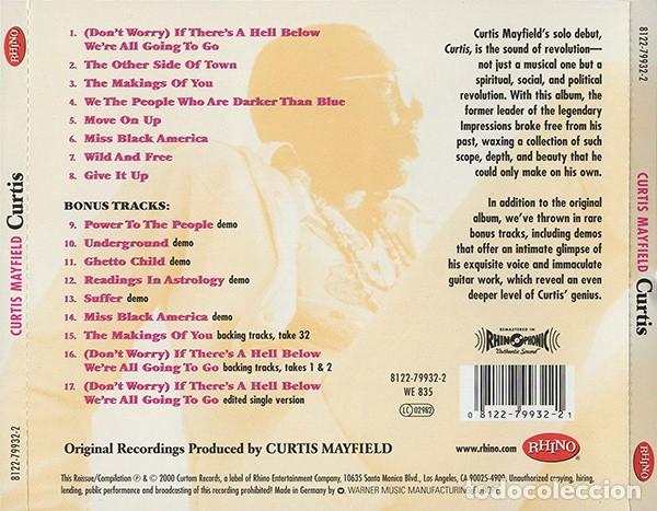 CDs de m&uacute;sica: Curtis Mayfield &ndash; Curtis - Foto 2