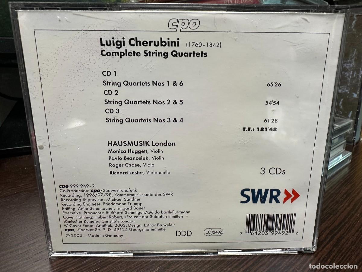 CDs de m&uacute;sica: Cherubini - Hausmusik London - Complete String Quartets (3xCD, Comp) - Foto 2