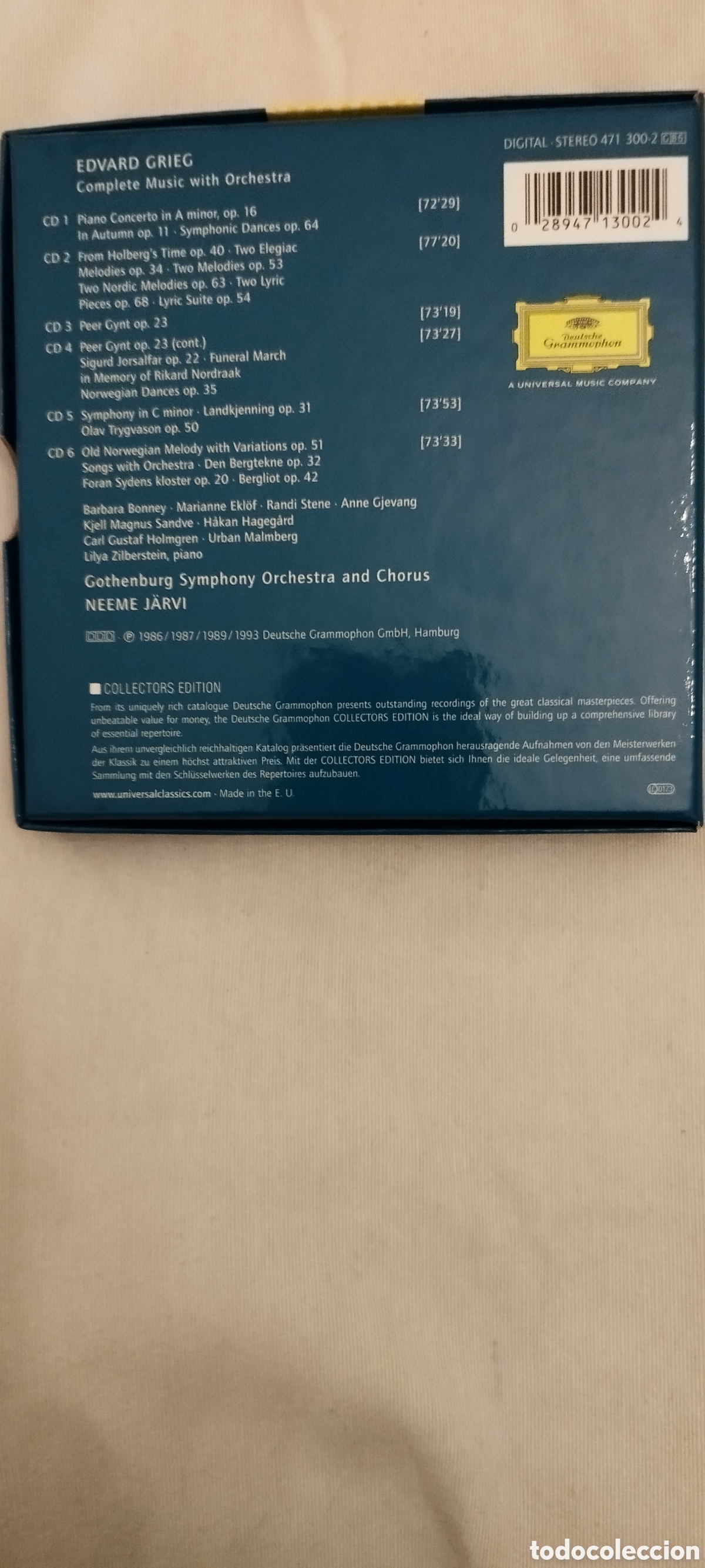 CDs de m&uacute;sica: Edvard Grieg Complete Works with Orchestra 6 cds - Foto 2
