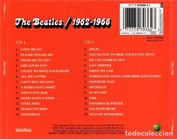 CDs de m&uacute;sica: The Beatles &ndash; 1962-1966 - 2xCD - Foto 2