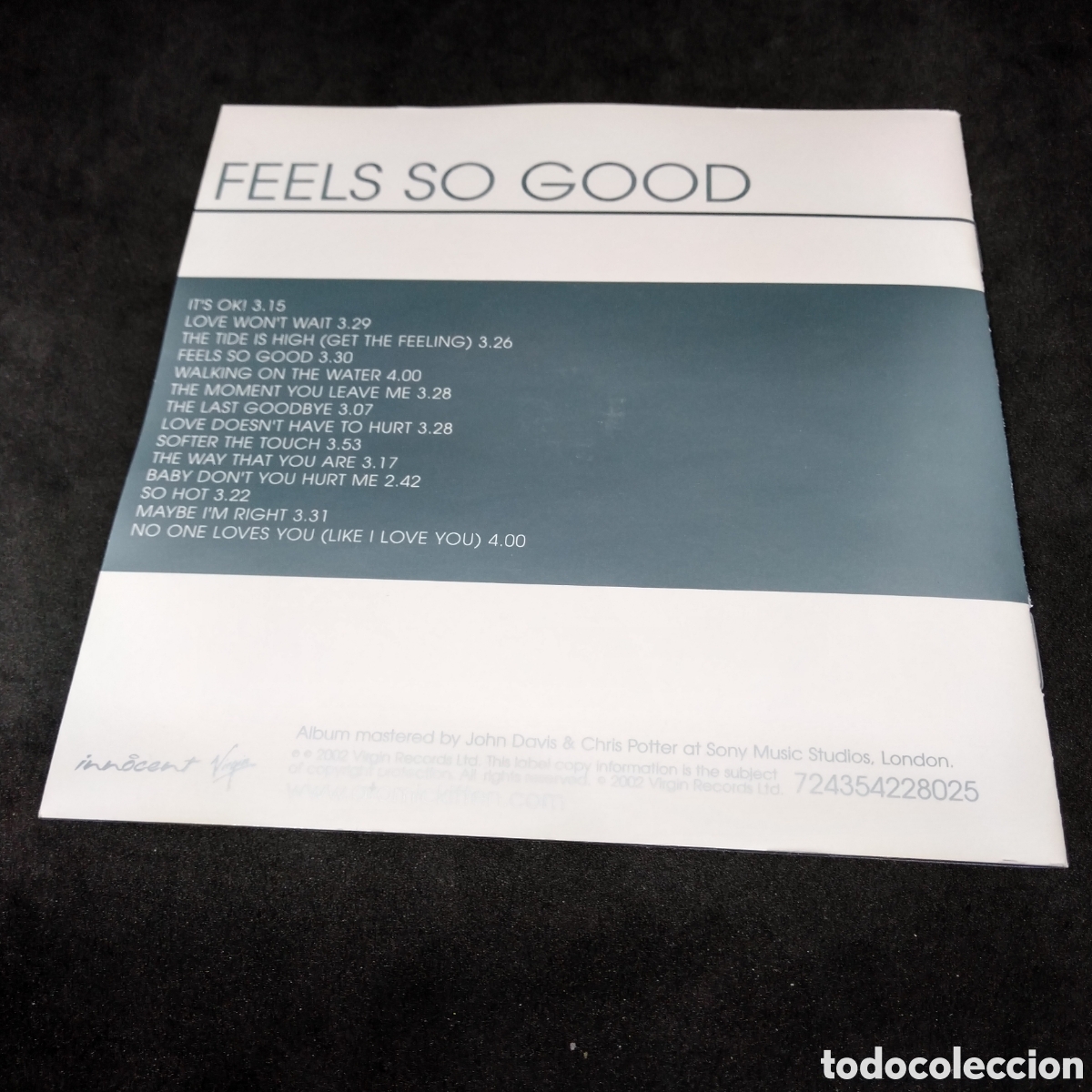 CDs de m&uacute;sica: ATOMIC KITTEN - FEELS SO GOOD - 2002 - CD - DISCO VERIFICADO - Foto 4