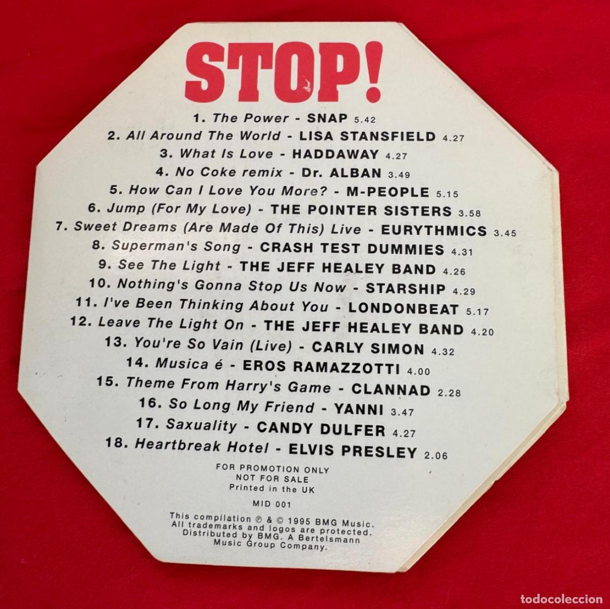 CDs de m&uacute;sica: Various &lrm;&ndash; Stop! CD Sampler Label: BMG International &lrm;&ndash; MID 001 Format: CD, Compilation, Promo, Samp - Foto 2