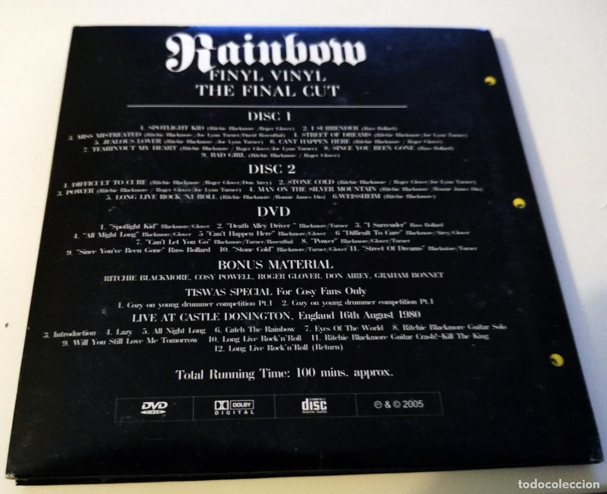 CDs de m&uacute;sica: Rainbow Final Vinyl Final Cut 2 CD DVD - Foto 2