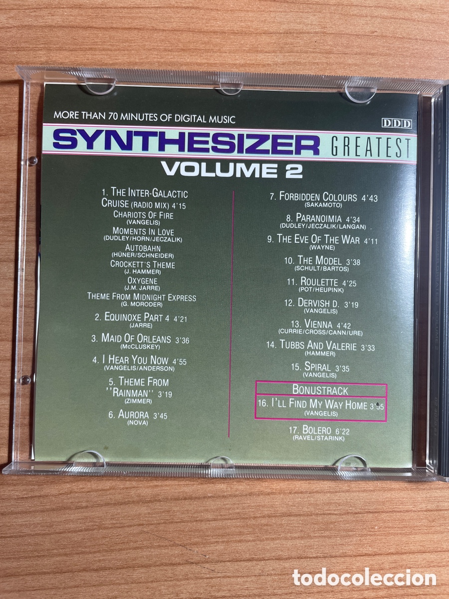 CDs de m&uacute;sica: CD Synthesizer Greatest Volume 2 Ed Starink - Foto 2