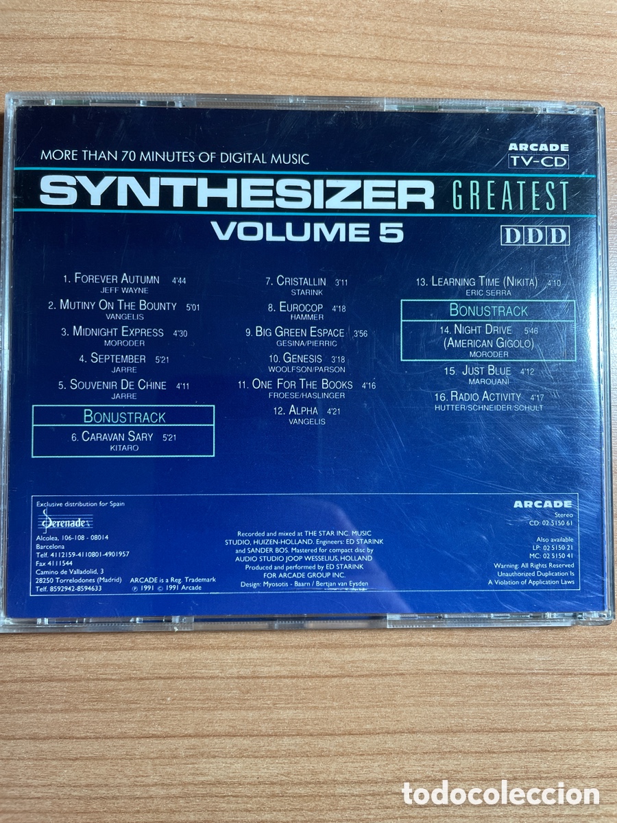 CDs de m&uacute;sica: CD Synthesizer Greatest 5 Ed Starink - Foto 4