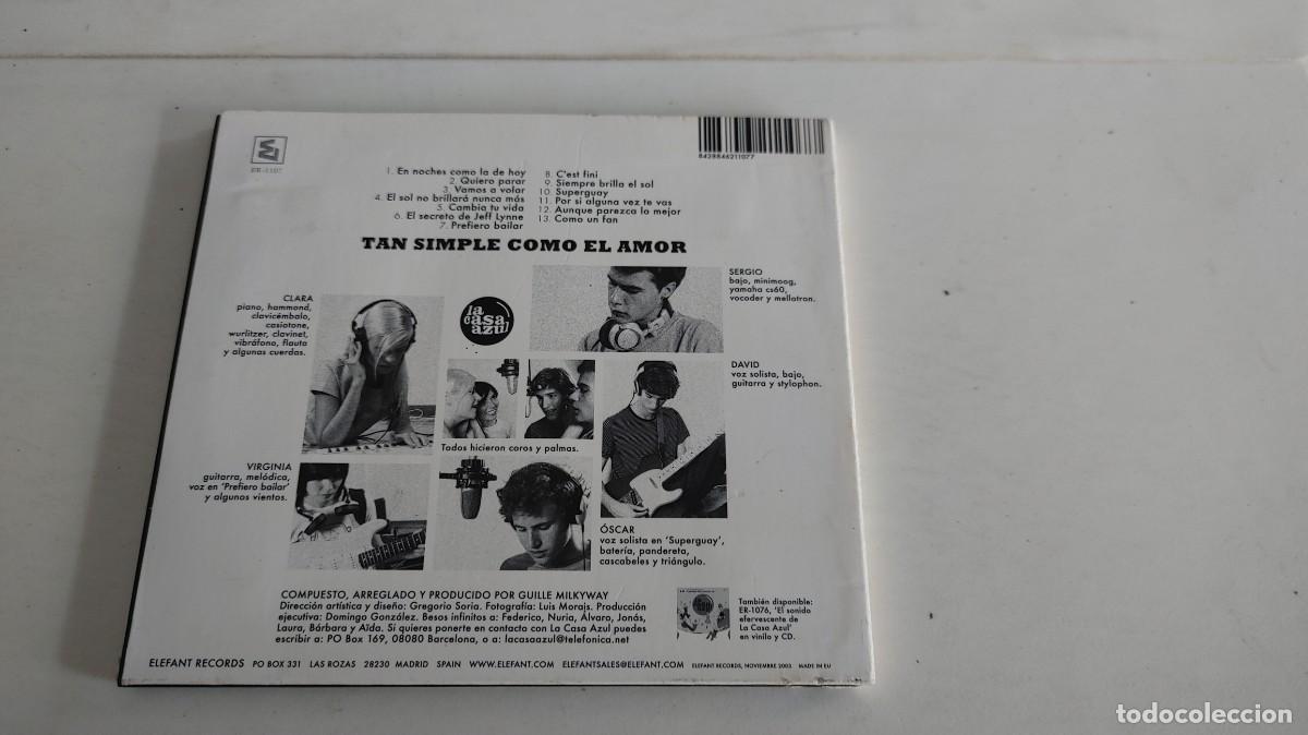 CDs de m&uacute;sica: LA CASA AZUL-CD TAN SIMPLE COMO EL AMOR-DIGIPAK - Foto 3