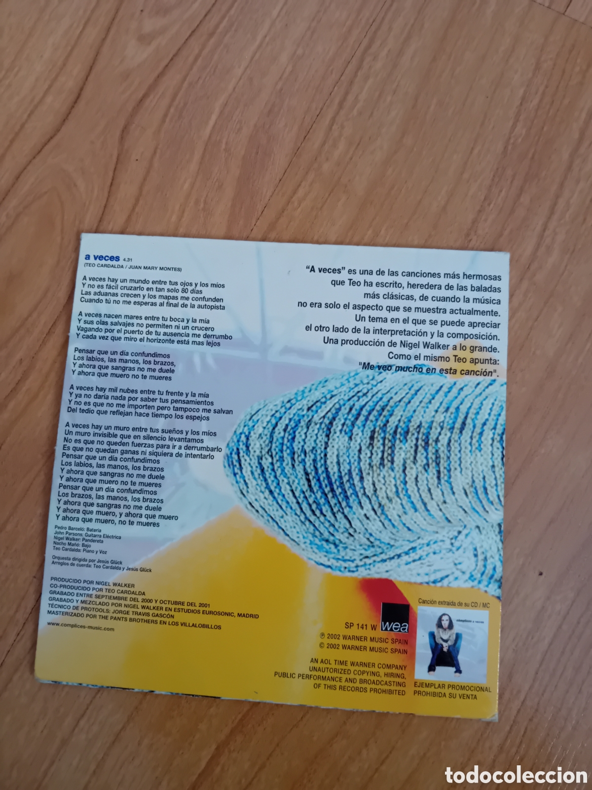 CDs de m&uacute;sica: COMPLICES. A VECES. SINGLE - Foto 2
