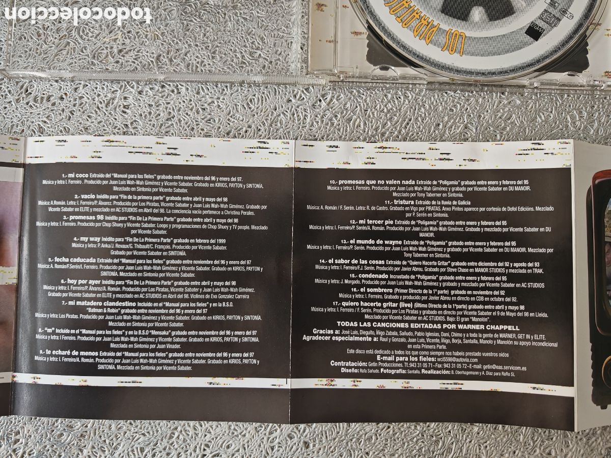 CDs de m&uacute;sica: Los Piratas Fin de la primera parte - Foto 6
