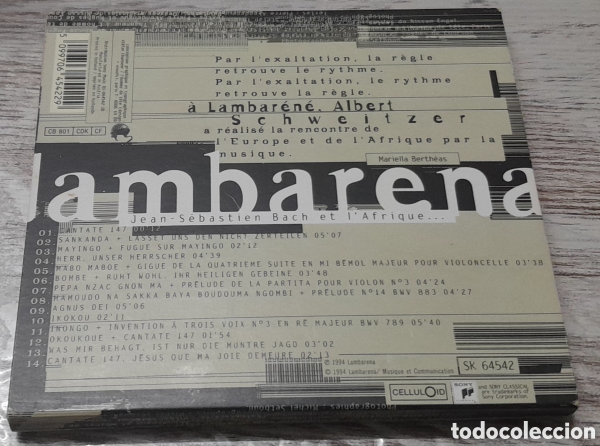 CDs de m&uacute;sica: LAMBARENA - BACH TO AFRICA - Foto 2