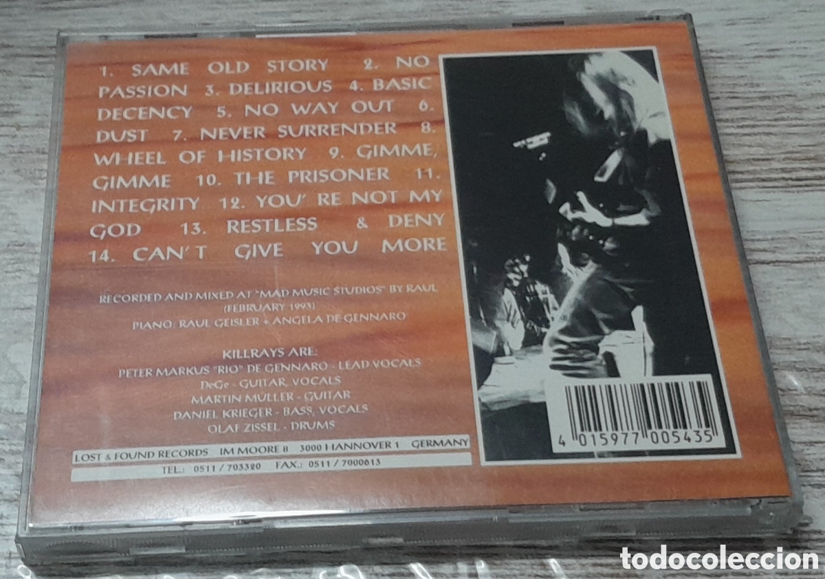 CDs de m&uacute;sica: KILLRAYS - KILLRAYS - LOST & FOUND RECORDS - Foto 2