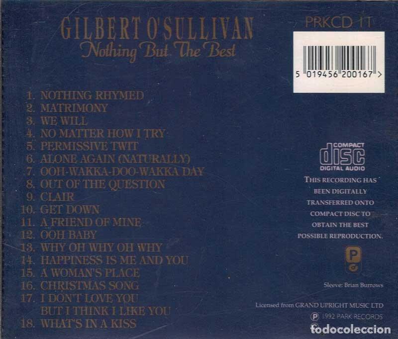 CDs de m&uacute;sica: Gilbert OSullivan - Nothing But The Best. CD - Foto 2