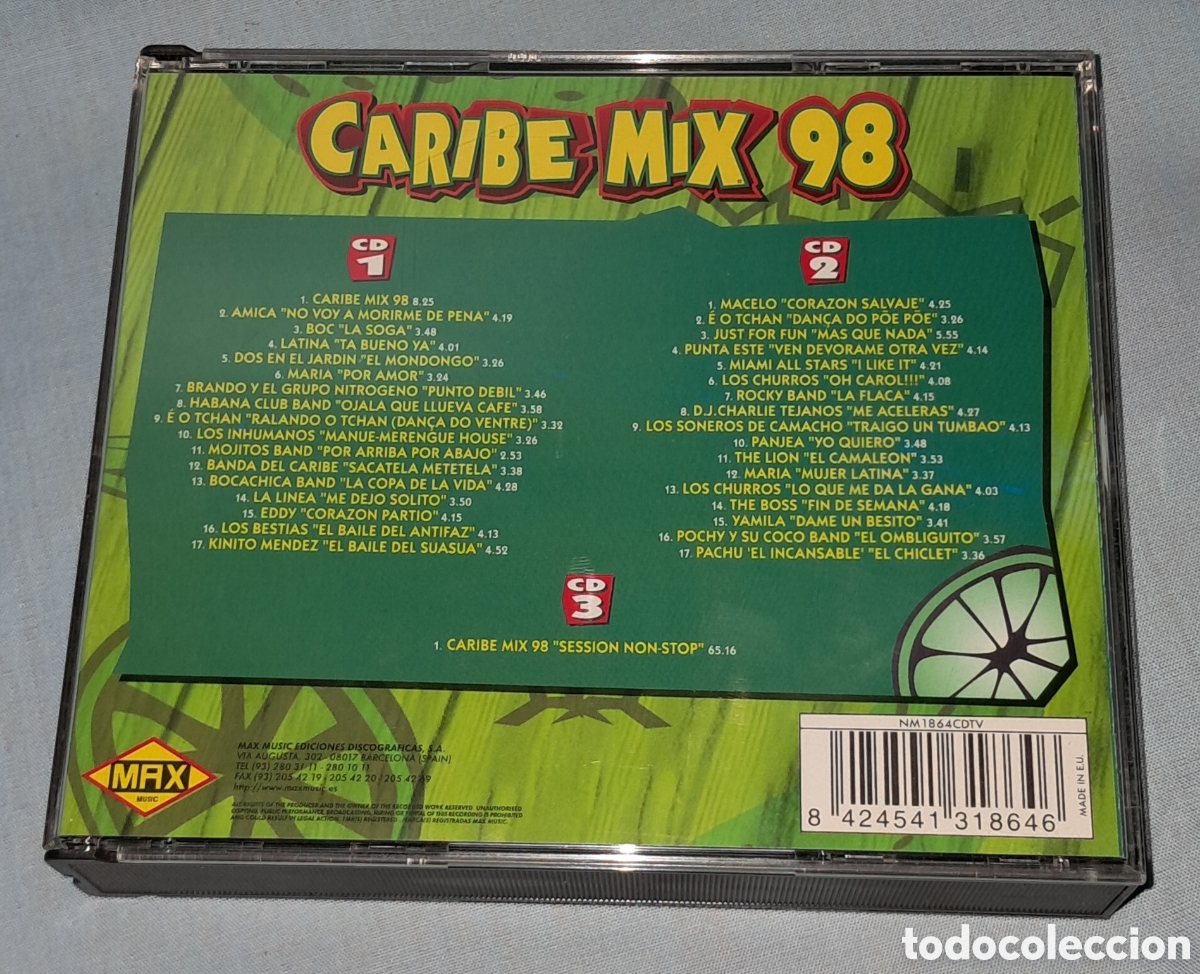 CDs de m&uacute;sica: PACK 3 CDS CARIBE MIX 98 - Foto 4