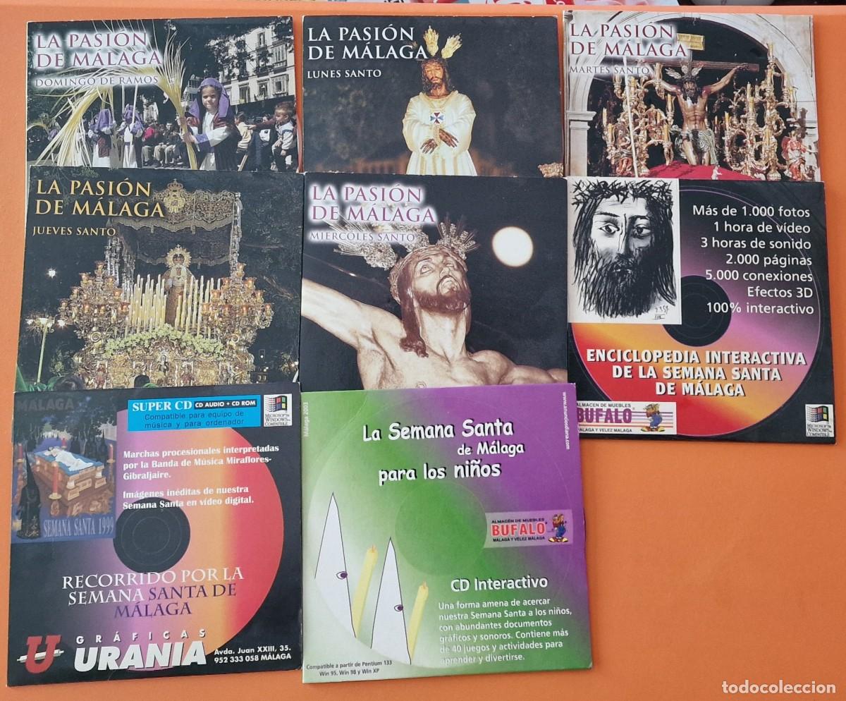CDs de m&uacute;sica: 8 cd-rom La pasion de M&aacute;laga, enciclopedia interactiva de la Semana Santa de M&aacute;laga