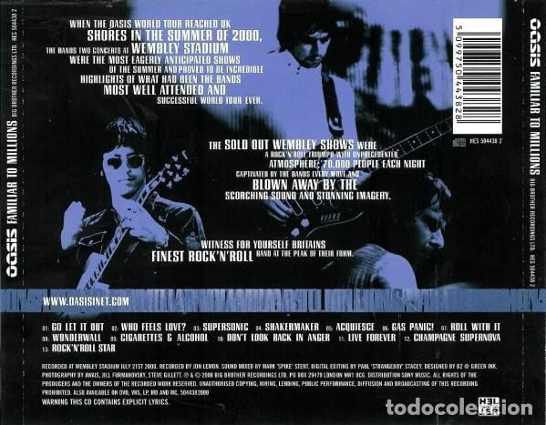 CDs de m&uacute;sica: Oasis &ndash; Familiar To Millions - CD - Foto 2