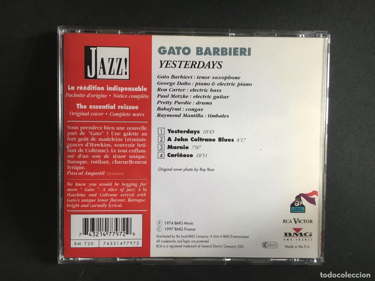 CDs de m&uacute;sica: Gato Barbieri &ndash; Yesterdays - CD - RCA - Foto 2
