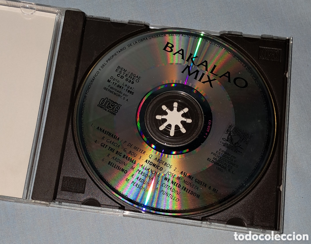CDs de m&uacute;sica: CD BAKALAO MIX, 1995 EL DORADO - Foto 2