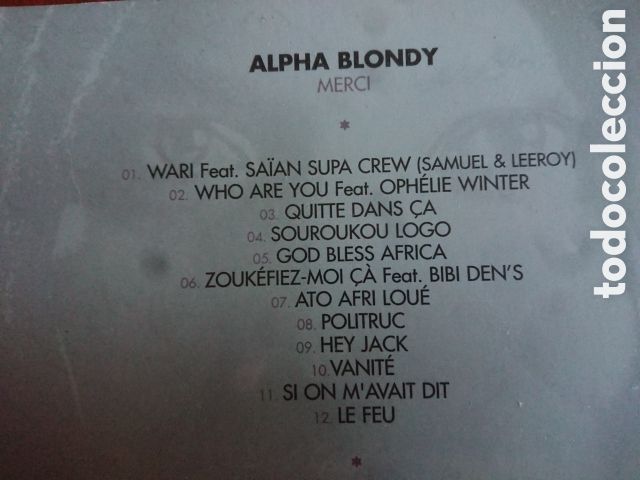 CDs de m&uacute;sica: Alpha Blondy - Merci - CD - Foto 3