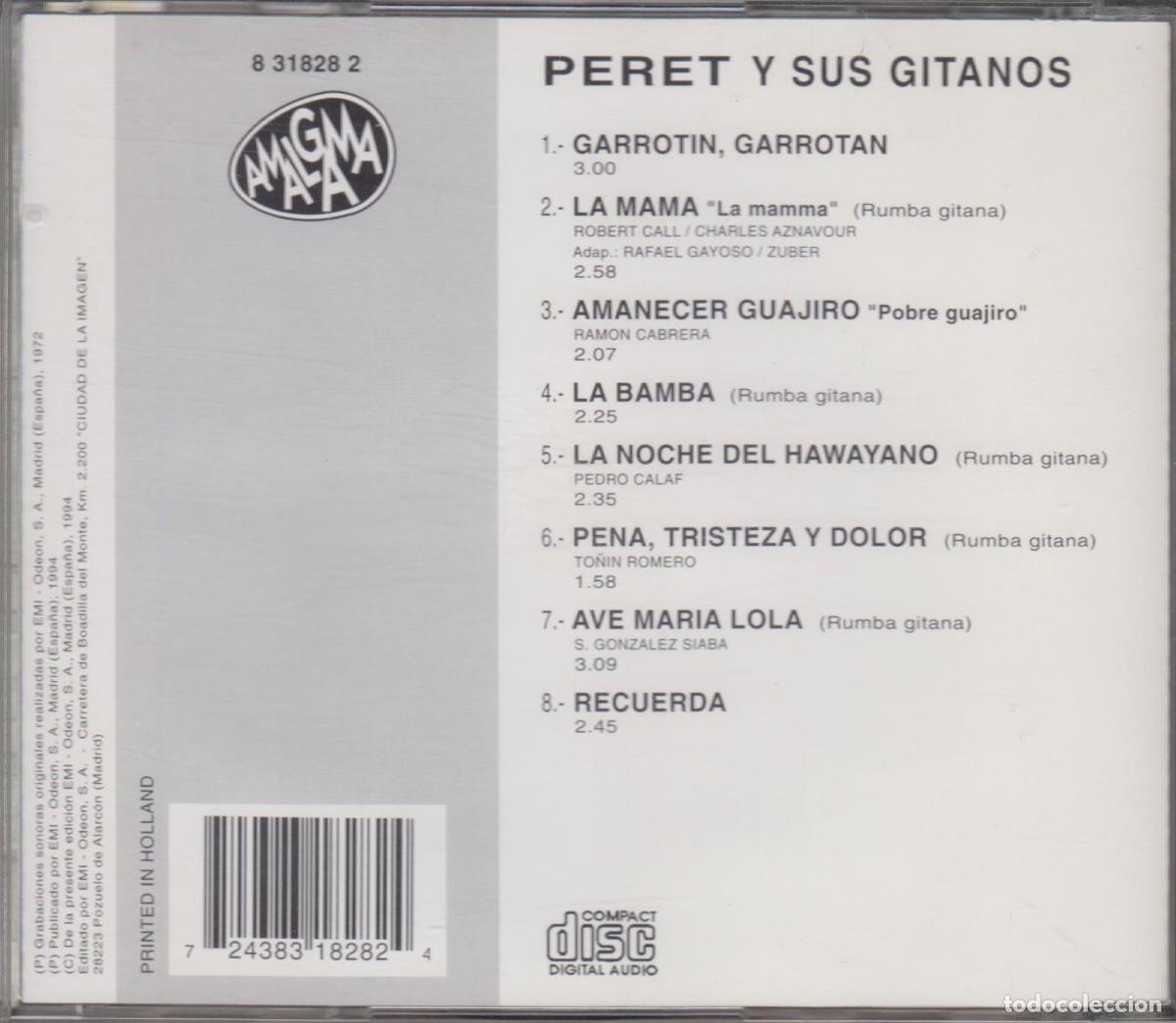 CDs de m&uacute;sica: Peret y sus gitanos cd 1994 Amalgama - Foto 2