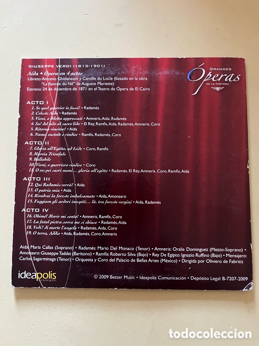 CDs de m&uacute;sica: Aida. Verdi. CD. Grandes &Oacute;peras - Foto 2