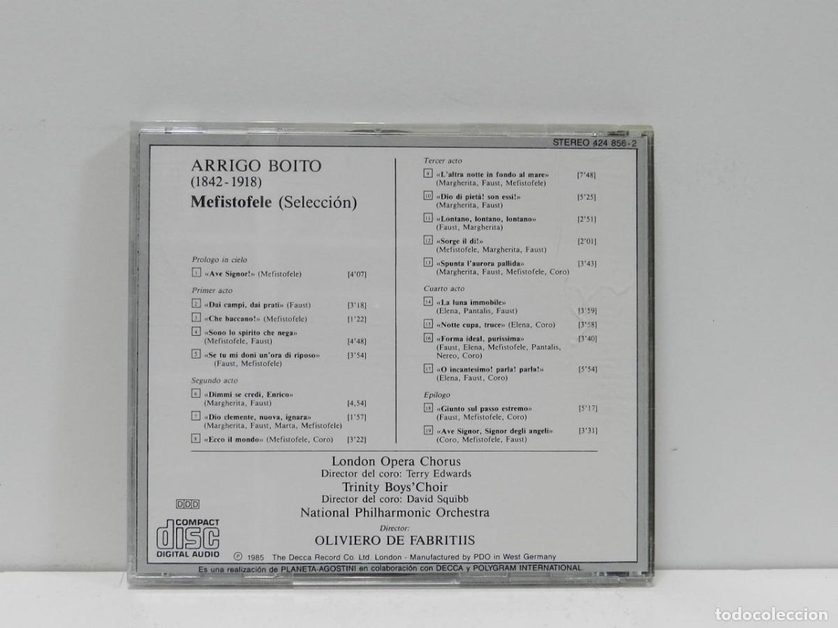 CDs de m&uacute;sica: DISCO CD. Boito &ndash; Mefistofele - La Gran Opera. COMPACT DISC. - Foto 2