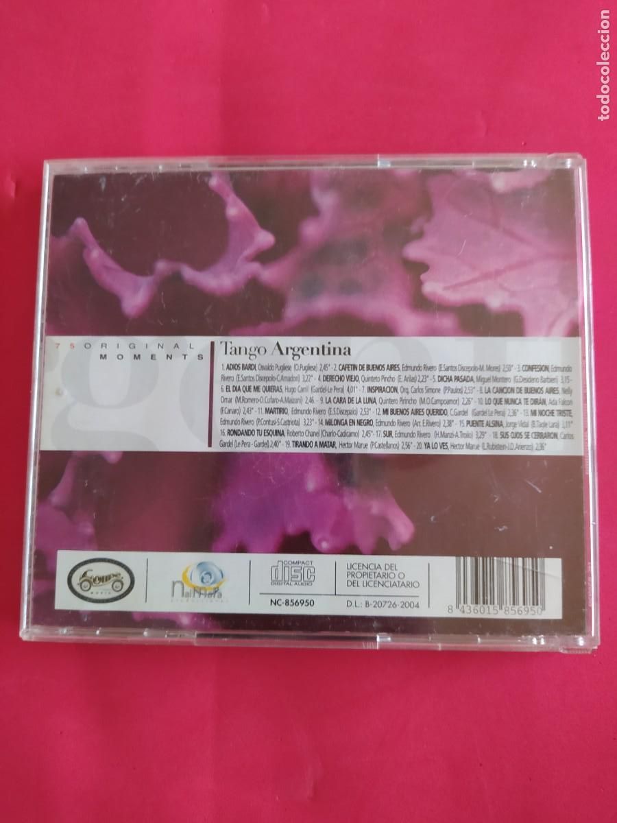 CDs de m&uacute;sica: TANGO ARGENTINA 75 ORIGINAL MOMENTS - Foto 3