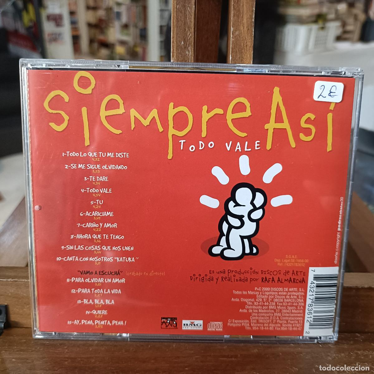 CDs de m&uacute;sica: Siempre As&iacute; - Diez y Cuarto - CD. - Foto 2