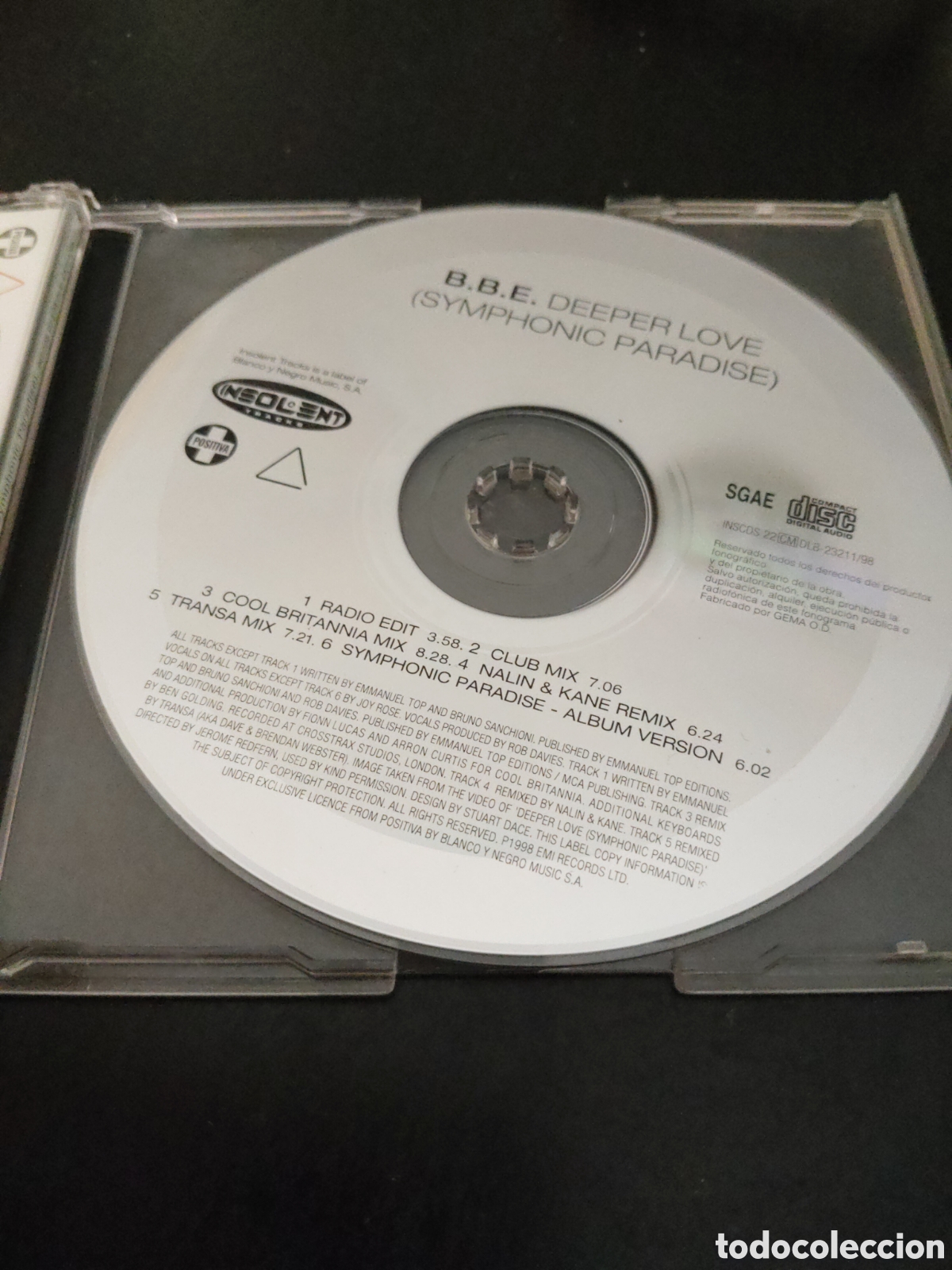 CDs de m&uacute;sica: B.B.E.&nbsp;&ndash;&nbsp;Deeper Love (Symphonic Paradise) CD single BBE - Foto 2