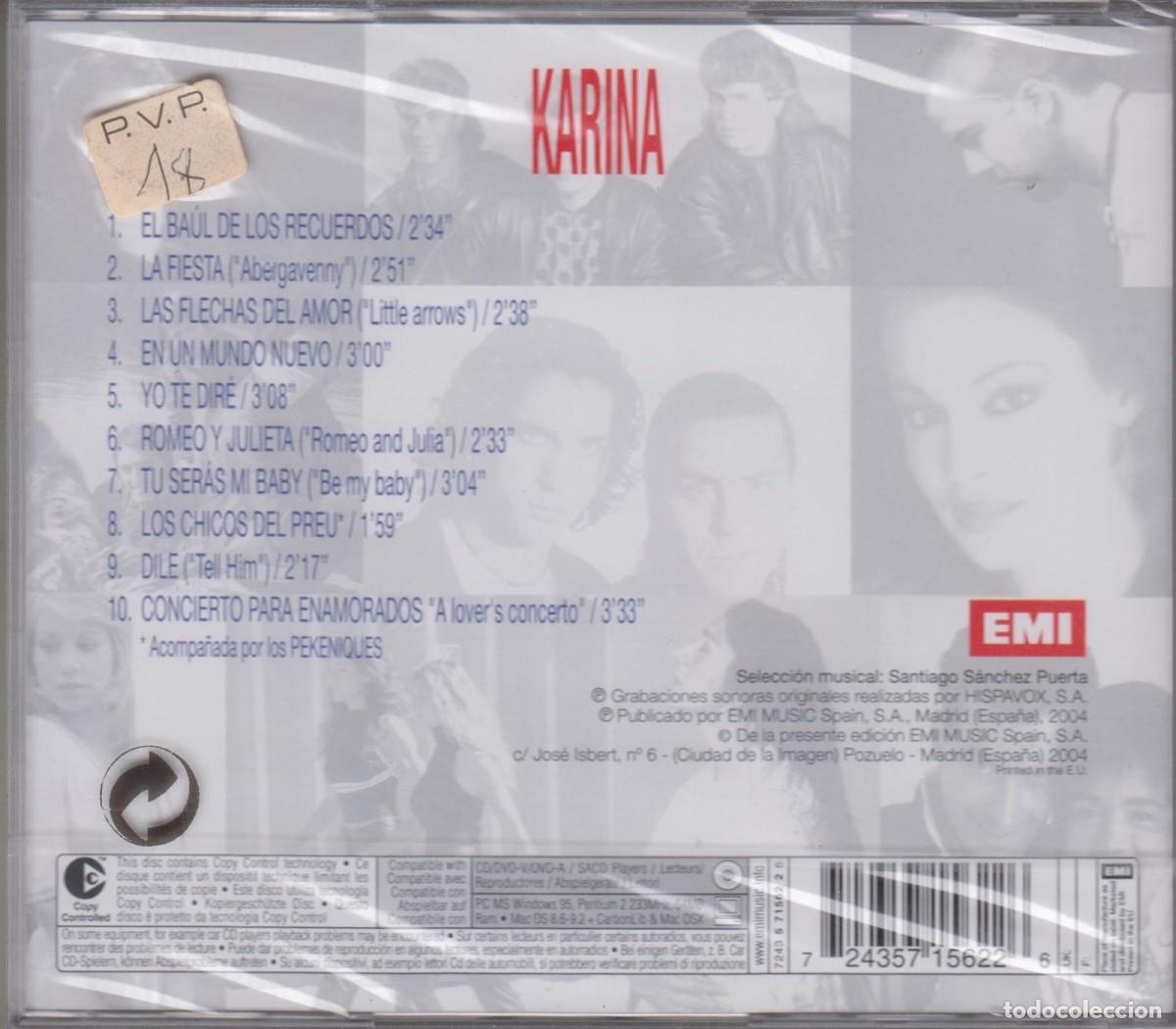 CDs de m&uacute;sica: Karina cd Buscando en el ba&uacute;l y otros &eacute;xitos 2004 EMI (Precintado) - Foto 2