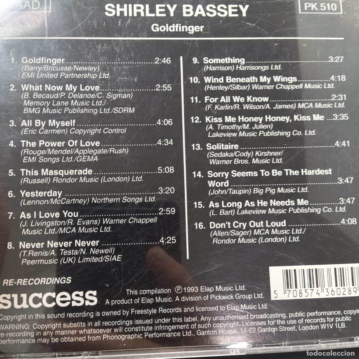 CDs de m&uacute;sica: SHIRLEY BASSEY, GOLDFINGER - CD - Foto 2