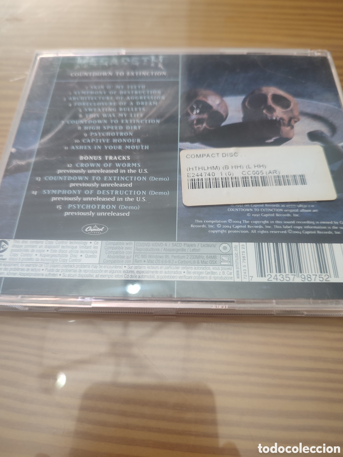 CDs de m&uacute;sica: Cd de Megadeth &rdquo; Countdown To Extinction &rdquo; muy buen estado - Foto 2