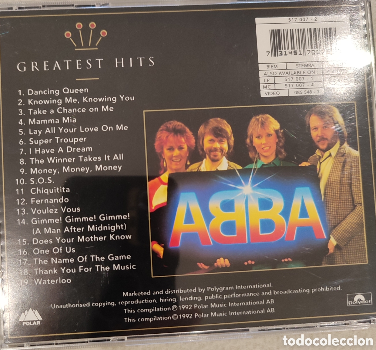 CDs de m&uacute;sica: ABBA GOLD - &rdquo;Greatest Hits&rdquo; @1992 - Foto 2