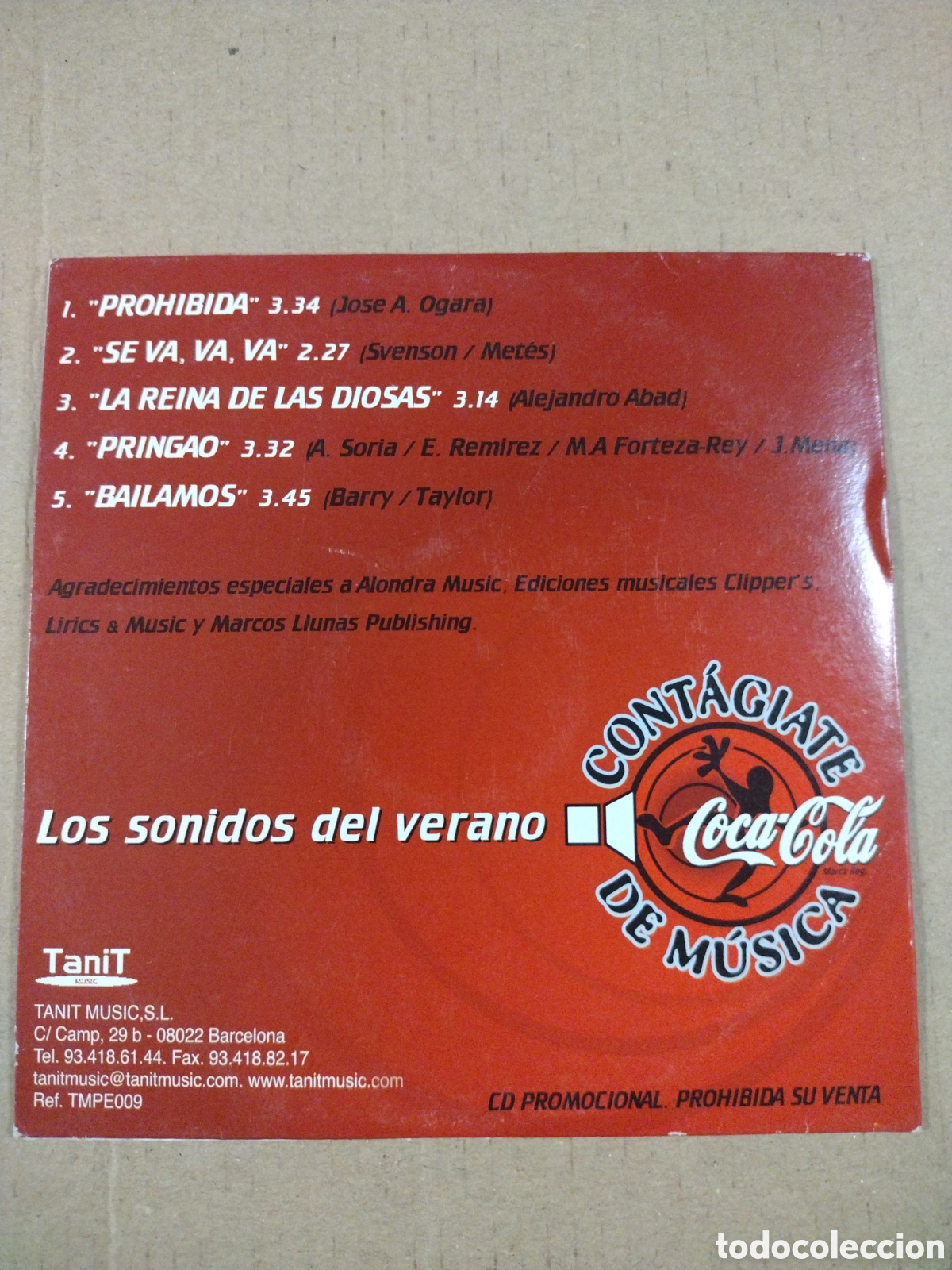CDs de m&uacute;sica: LOS SONIDOS DEL VERANO. COCA COLA. CD - Foto 2